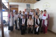 Con mis compañeros graduandonos de Medicina Tibetana, agradecida por todo el conocimiento entregado.