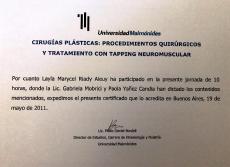 Tapping Neuromuscular en Cirugía Plástica - Universidad Miamondes, Argentina.