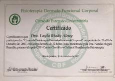 Curso de Formación en Fisioterapia Dermatofuncional Corporal, Brasil.